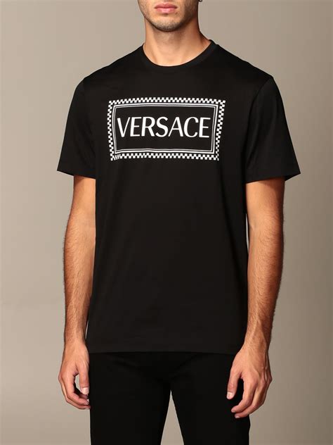 t shirt black versace slim|authentic versace shirts.